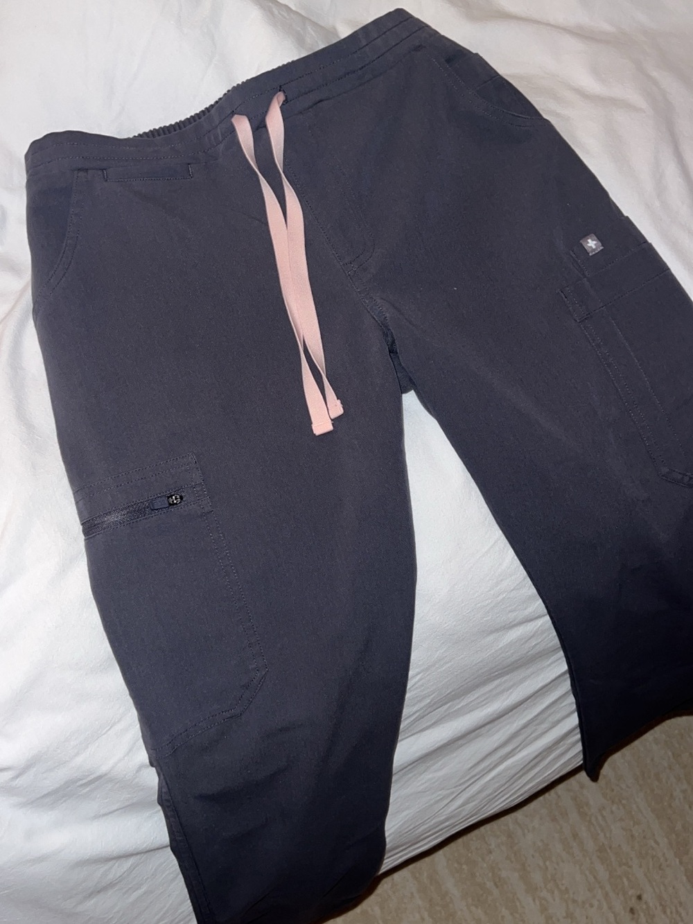 figs charcoal gray yola skinny scrub pants original style size small
